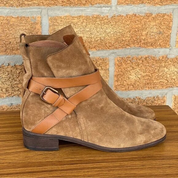 See by Chloe Janis Suede Belted Ankle Boots size 40/9.5 - Picture 1 of 14